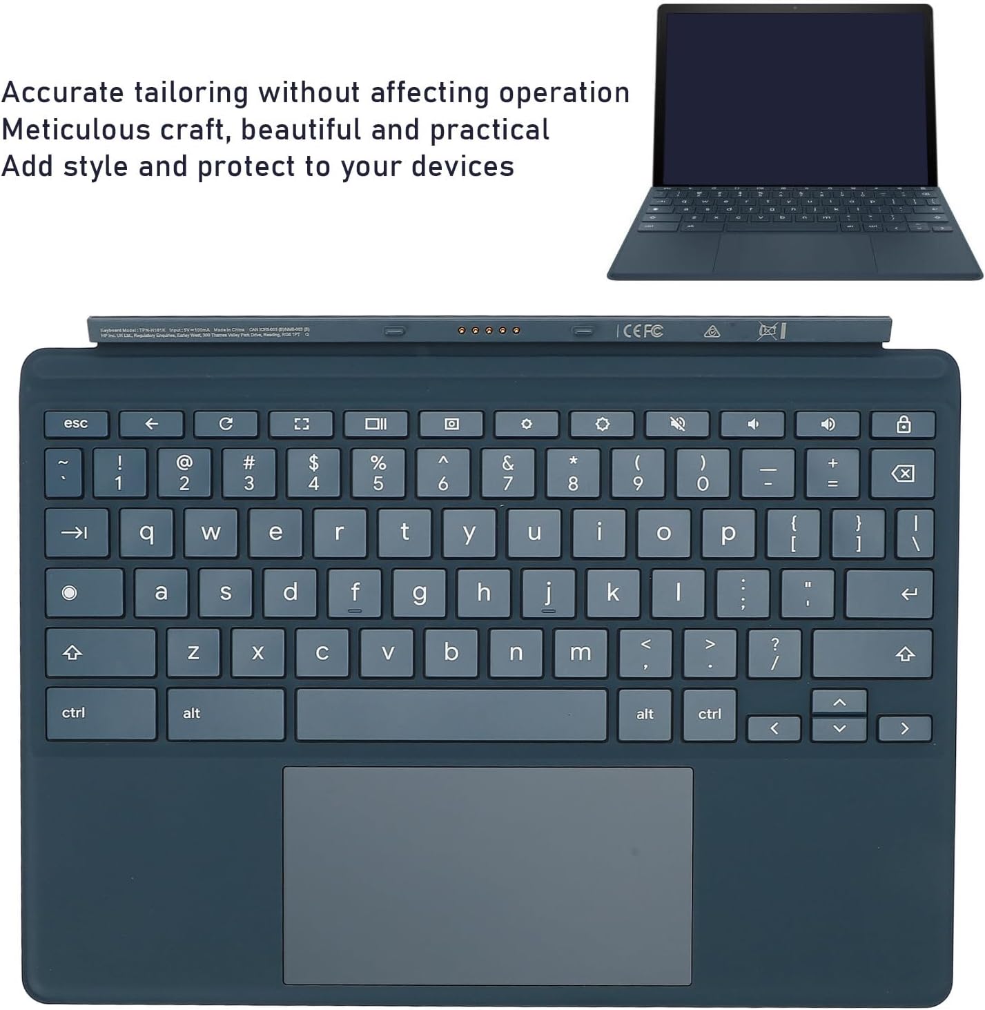 Keyboard, Magnetic Tablet Keyboard with Touchpad and Functional Shortcut Keys for X2 11 Da0023dx, OEM Part Number TPN H101K