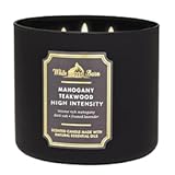 White Barn 3-Wick Candle in Mahogany Teakwood High Intensity&comma; Scented