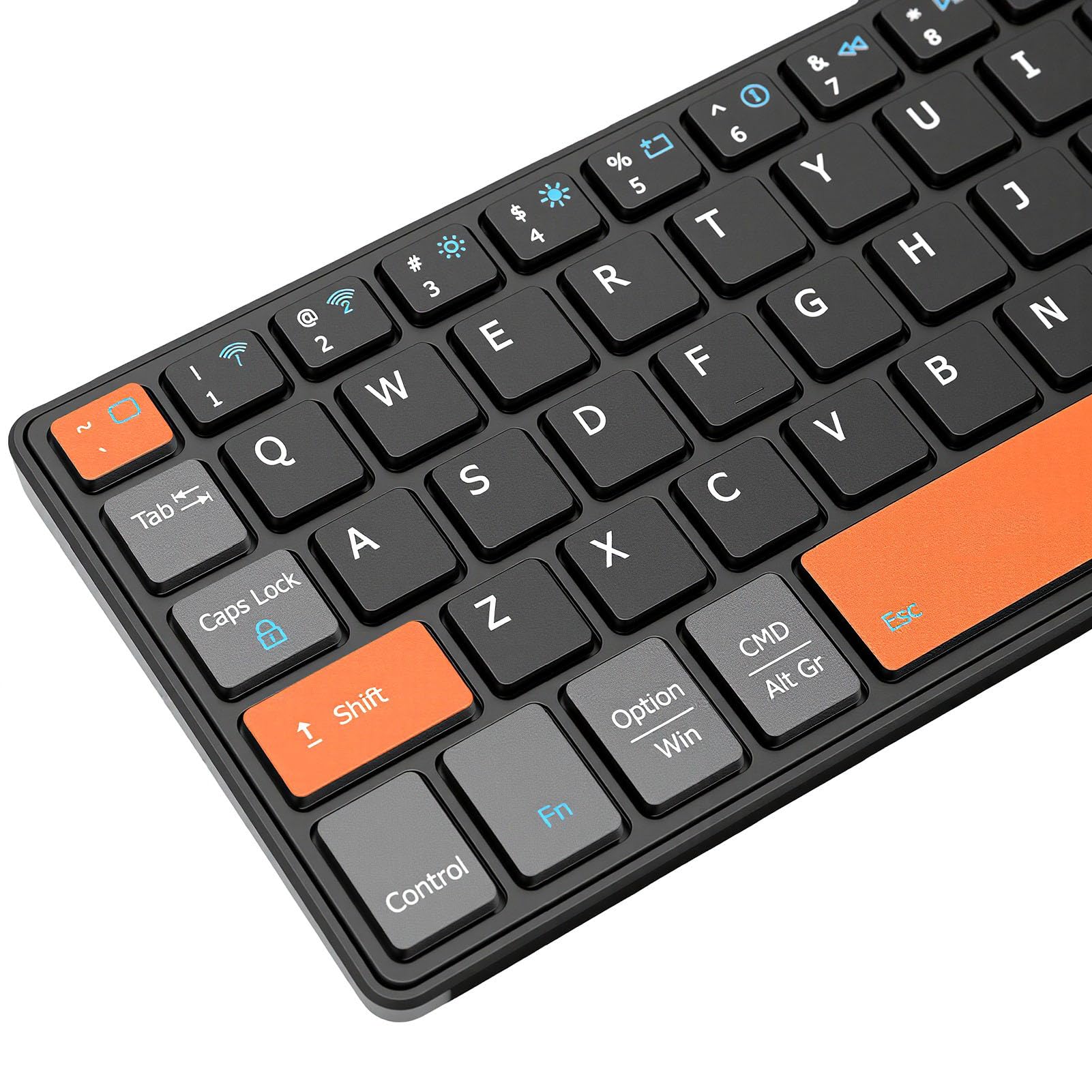Annadue Tragbare Bluetooth-Tastatur, Tastatur mit Touchpad, 80 Stunden