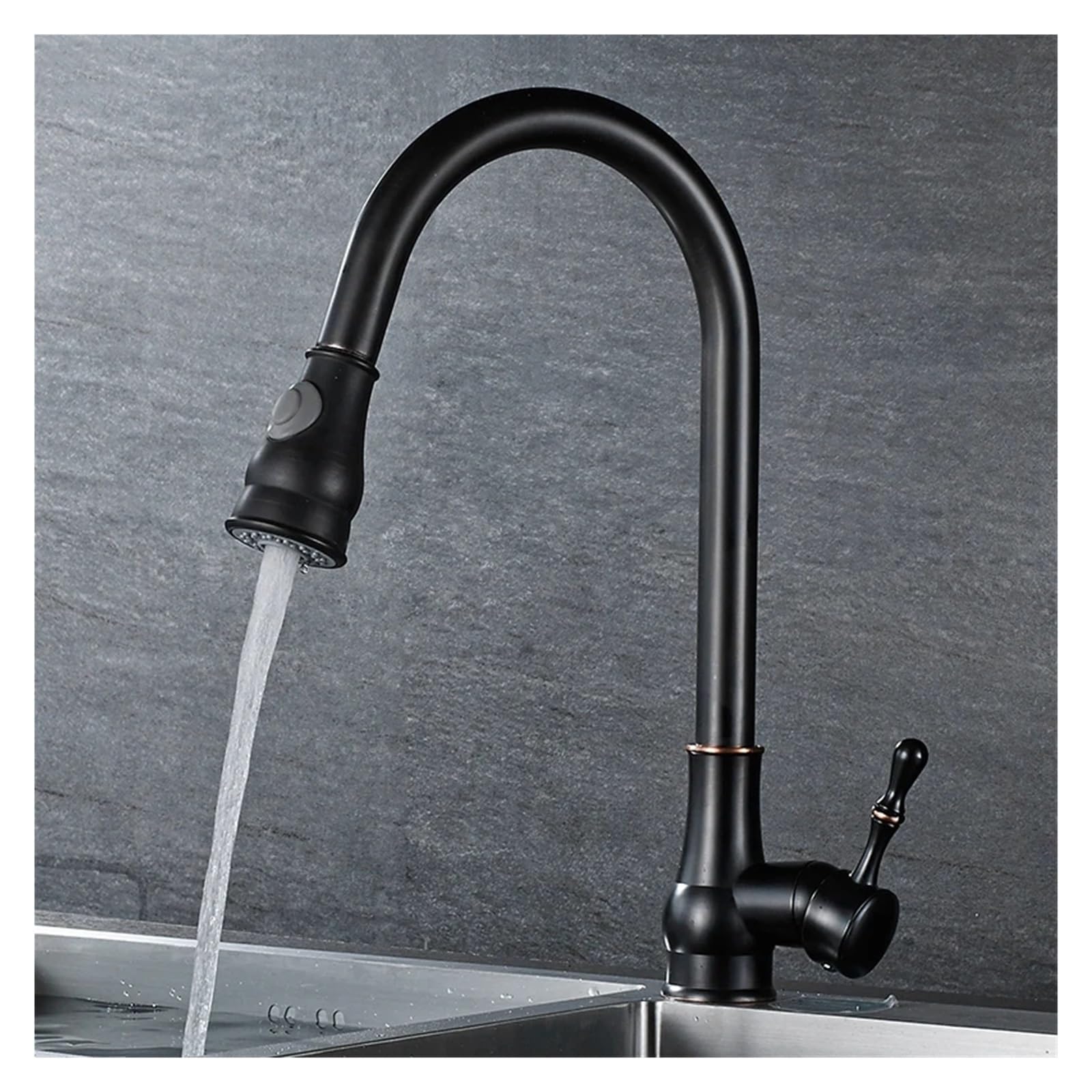 Robinet de cuisine douchette extractible mitigeur laiton 360°