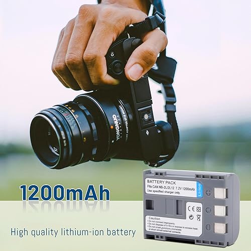 Miniatura 7 de Paquete de 2 baterías NB-2L NB-2LH con pantalla LCD inteligente cargador dual para Canon PowerShot G7 G9 S80 S70 S60 S50 S45 S40 S30, para Canon