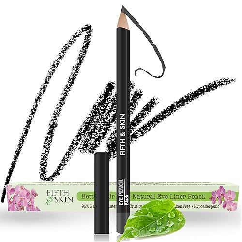 Miniatura 1 de Fifth & Skin Better'n Ur Eyes - Lápiz delineador de ojos (negro), natural, hipoalergénico, ojos sensibles, sin gluten, sin crueldad, sin parabenos,