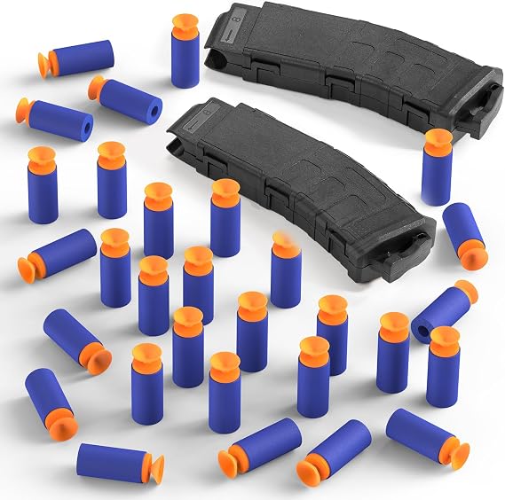 30PCS Refill Darts & 2PCS Clip for Cuteland Blaster 760131, 760030, 18+