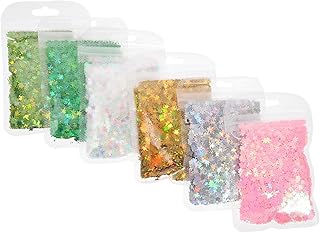 MERRYHAPY マニ アクセサリー 6個パック カラフルな葉っぱの形をしたスパンコール ネイルアートデコレーション 女性用