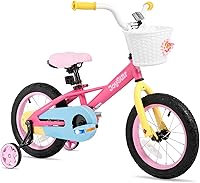 Vista 10 de JOYSTAR 12 14 16 Inch Kids Bike for 2-7 Years Girls 33-53 Inch Tall, Toddler Girls Bike with Training Wheels, Rainbow Bikes, Children Bicycle, Rosa