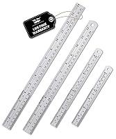 Vista 1 de Mr. Pen Reglas de acero, 6, 8, 12, 14 pulgadas, reglas de metal, paquete de 4