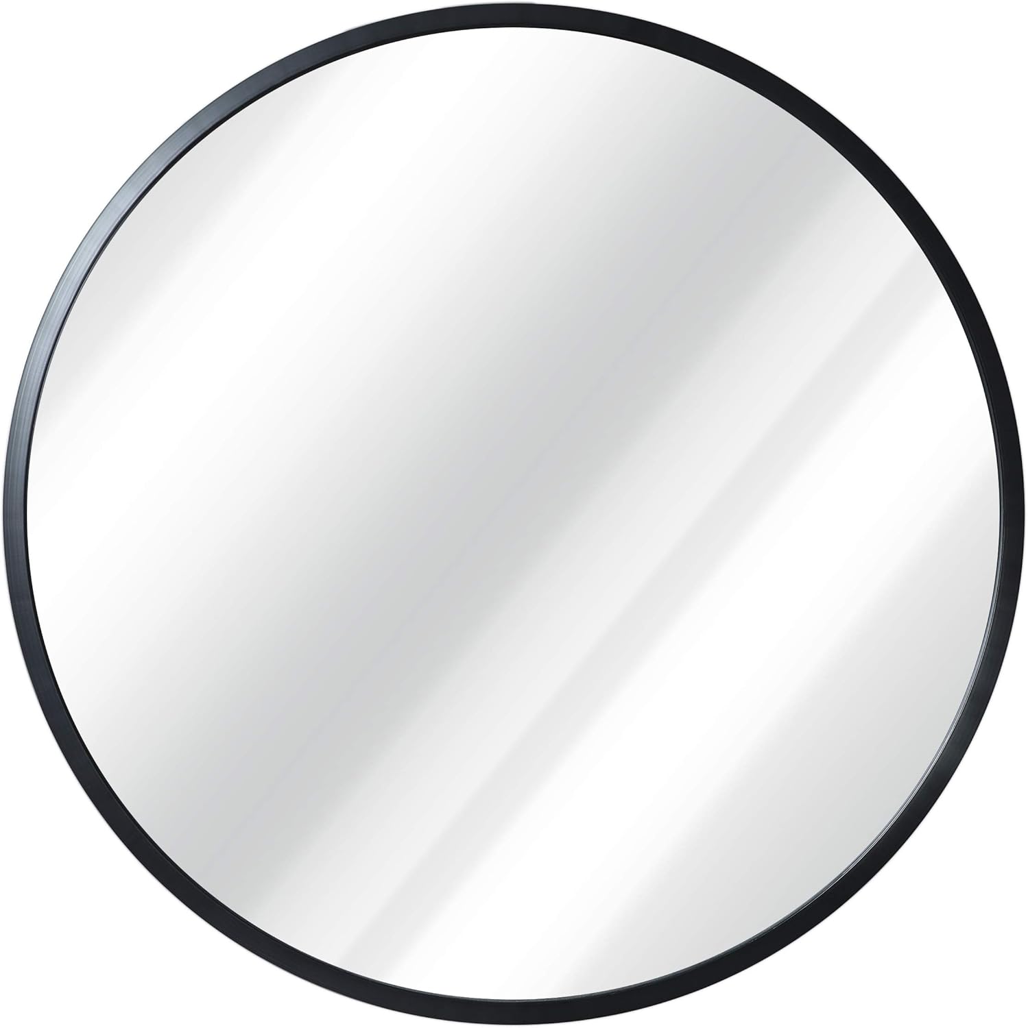 Black Circle Wall Mirror 20 Inch Round Wall Mirror for Entryways, Washrooms, Living