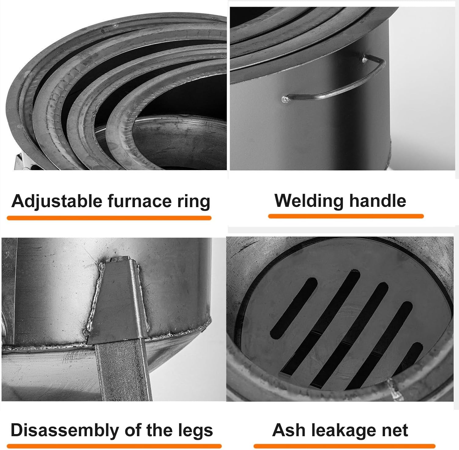 Camping Stove, Outdoor Wood-burning Stove, Steel Stove With Chimney Accessories For Rural Use