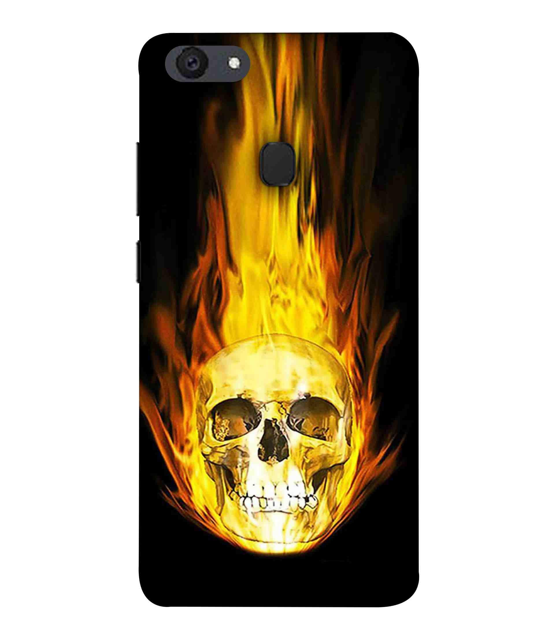 MaroraCases Burning Skull Hard Printed Designer Case for Oppo F5 Youth Back Cover MRR1909
