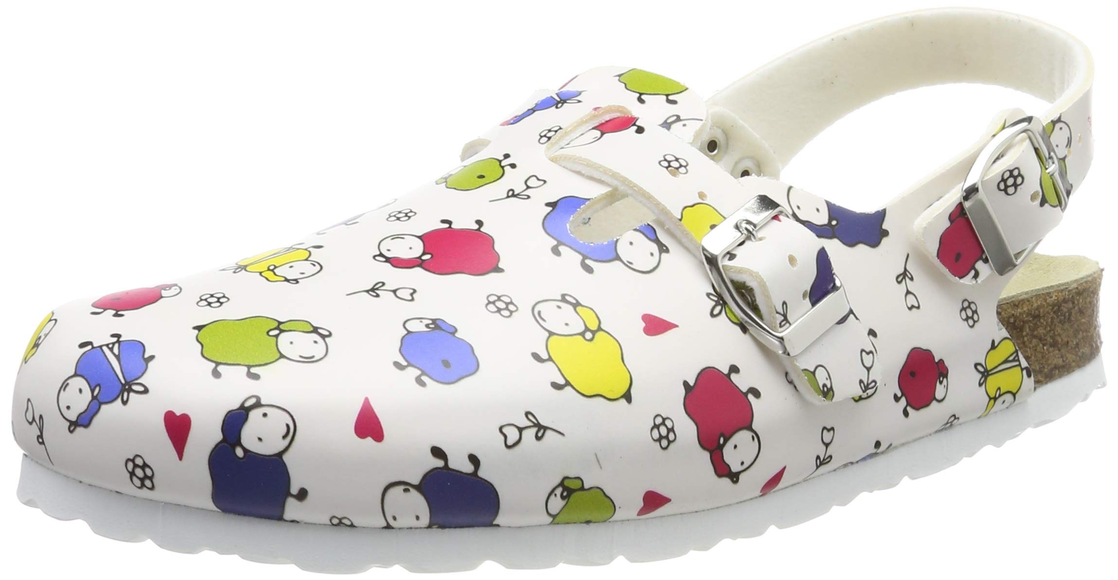Wörishofer weeger Women's Clog - White Sheep, 40 EU