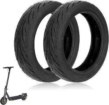 60/65-6.9 Tubeless Tire for Segway Max G2 G65 F3 F3 Pro Electric Scooter, 10 Inch Front Rear Wheel Replacement Rubber Tires, Non-Slip, Shockproof 2 Pcs
