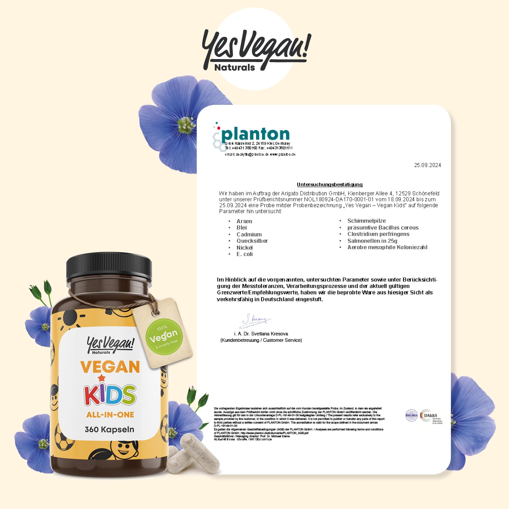 Kinder Vitamine All-in-One (360 Kapseln = Jahresvorrat) Vitamin B12+D3+K2+B2+B6+B9 Folsäure + Zink + Eisen + Selen + Natrium + Kalium + Jod - Vitamine Kinder - Multivitamin Kind (1)