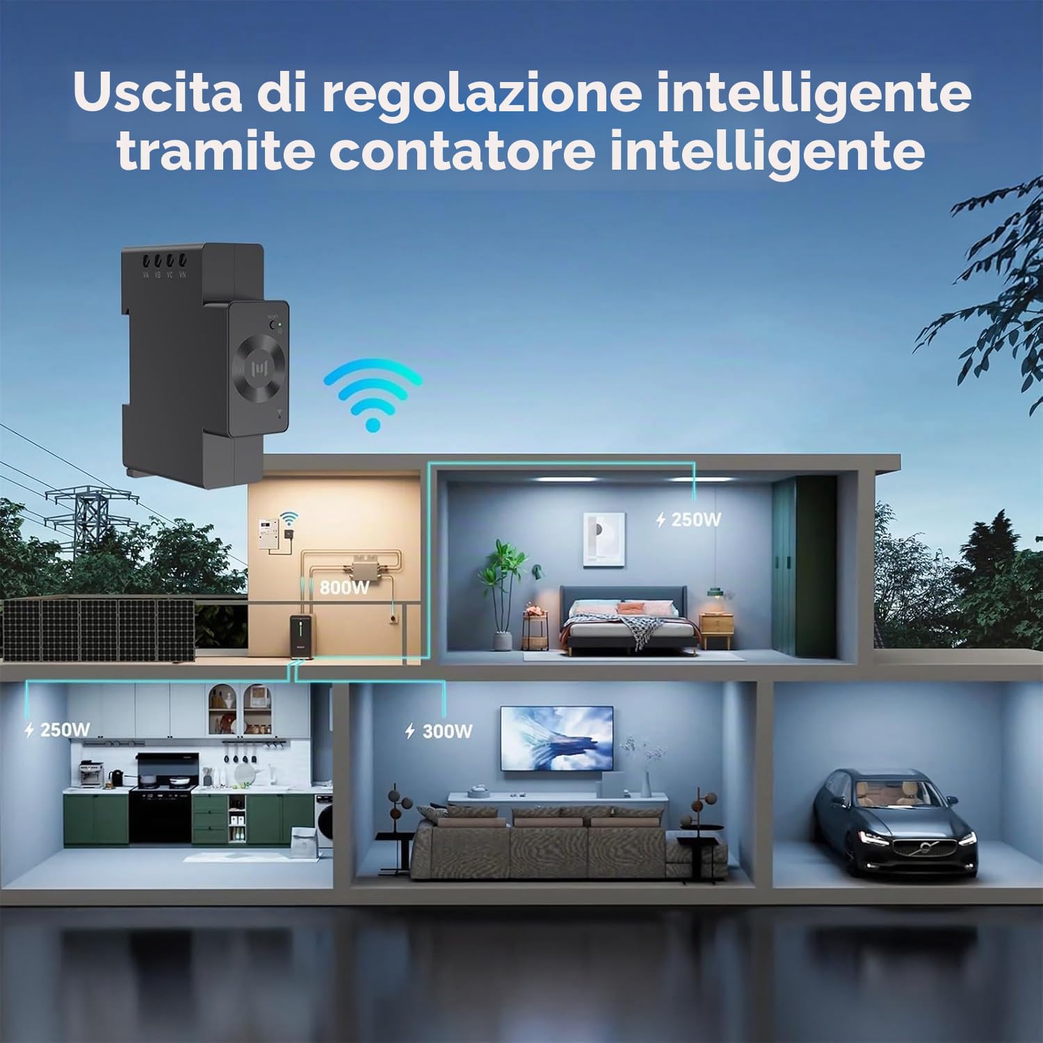 MARSTEK B2500 Accumulo per impianto fotovoltaico da balcone 2025 Ultima versione aggiornata 0% IVA, ingresso solare 1600W batteria LiFePO4 2240Wh 6000 cicli di ricarica, espandibile a 8960Wh, IP65