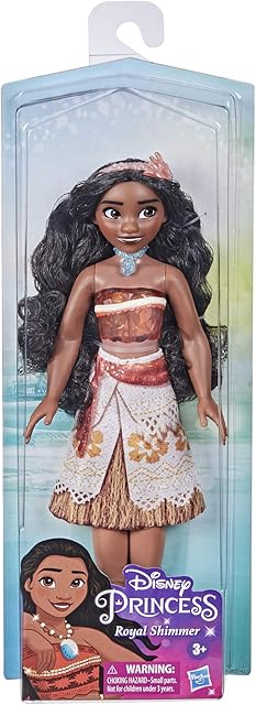 Disney Princess Royal Shimmer Moana Doll, Fashion Doll with Skirt and Accessories, Toy for Kids Ages 3 and Up