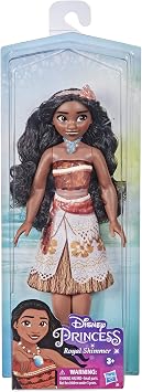Disney Princess Royal Shimmer Moana Doll, Fashion Doll with Skirt and Accessories, Toy for Kids Ages 3 and Up, Multicolor