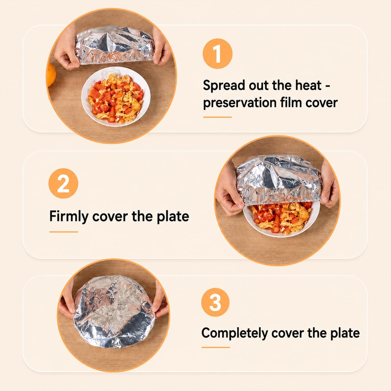 120Pcs Reusable Thickened Aluminum Foil Food Covers (9.84 Inch)