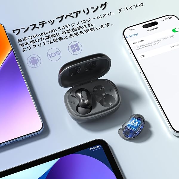 Wireless Earbuds Sleep Headphones, Multifunctional Wireless Headphones, In-Ear Noise Reduction, Perfect for School, Sleeping, Working - 4