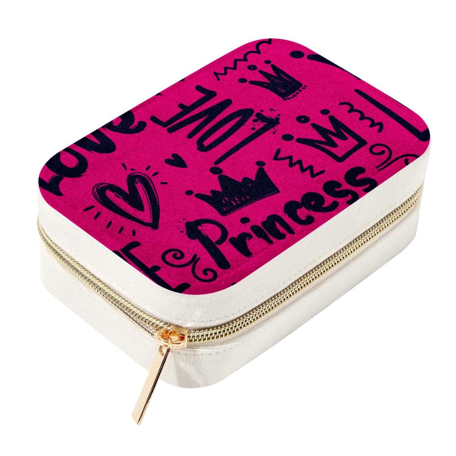 Boîte à bijoux rouge Love Princess anti emmêlement pour éviter les nœuds