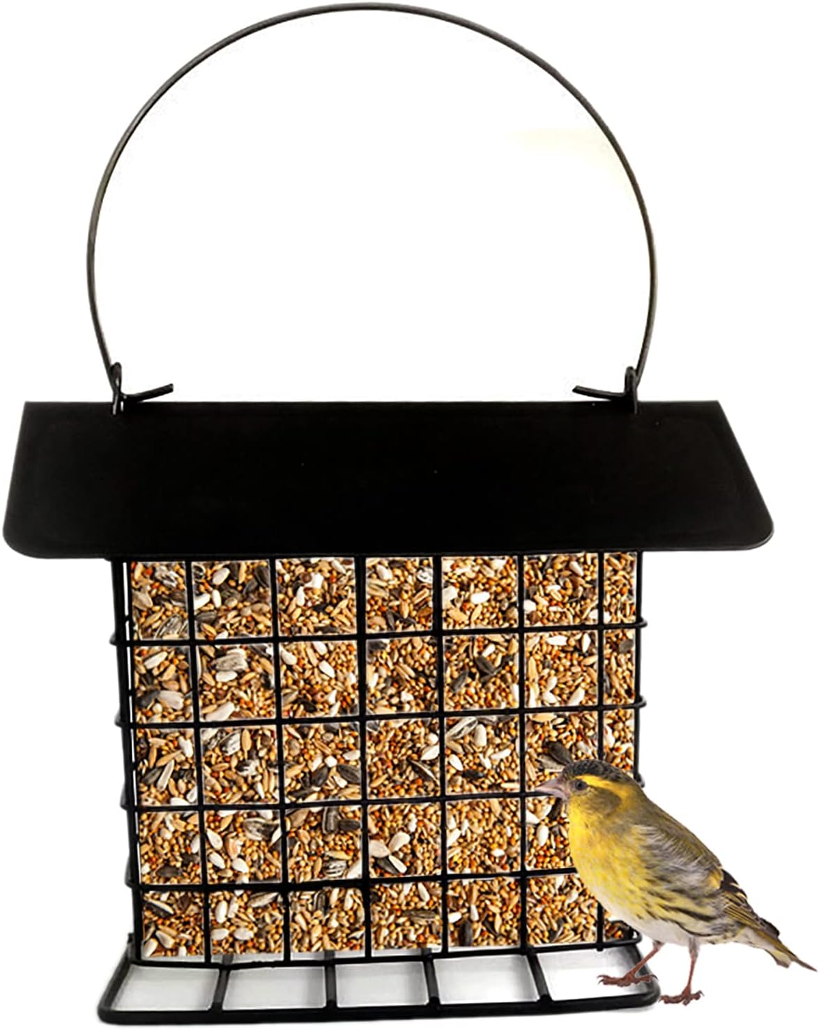 Upgrade Suet Bird Feeder, Rainproof Wild Bird Feeders for Outdoors Hanging Bird Feeder for Use with Suet Cakes, Seed Cakes, Mealworm Cakes