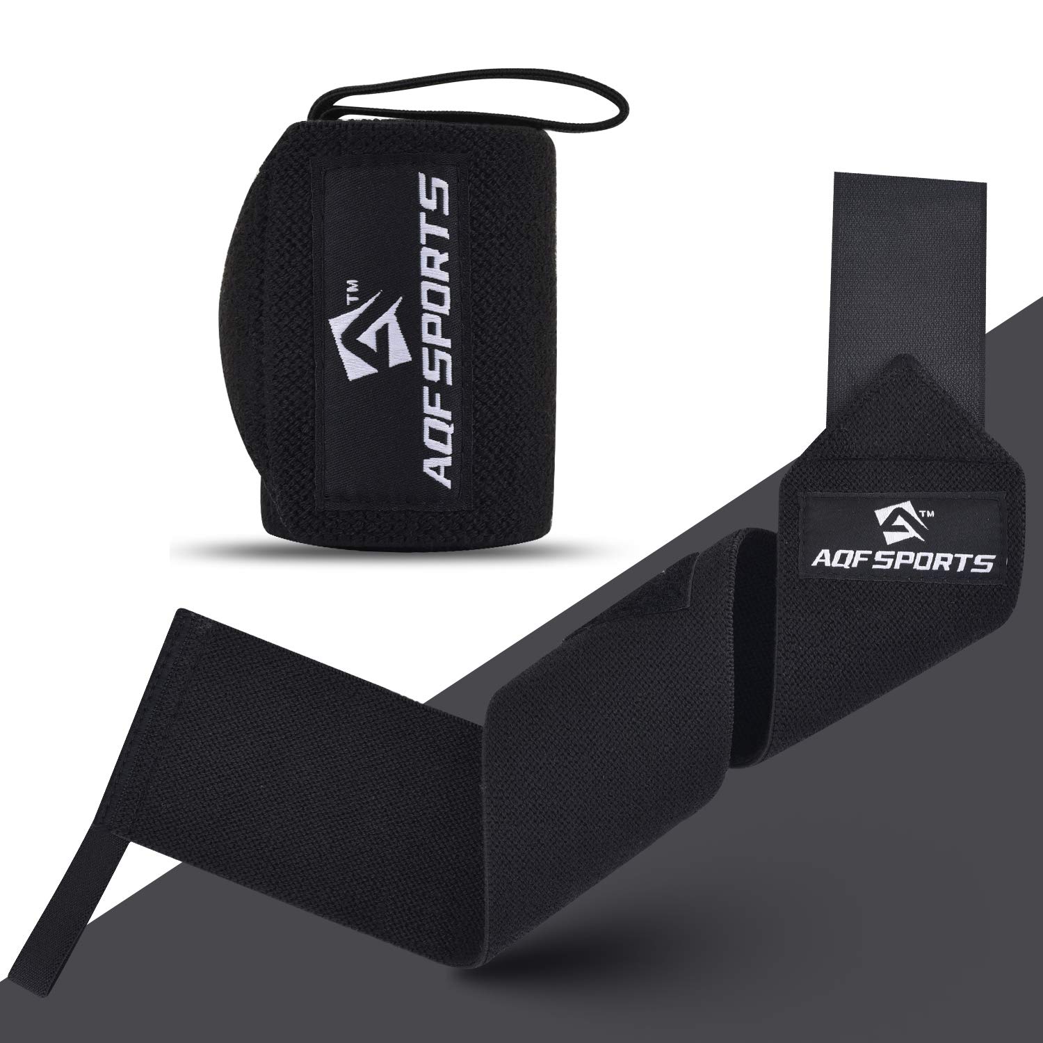 Sollevamento Pesi Polsiere 45cm Powerlifting Polsiere Da Sollevamento Pesi Professionali 45, 7cm - Con Anello Per Pollice, Per Allenamento Forza Fascia Polso Rdx Fasce Polsi