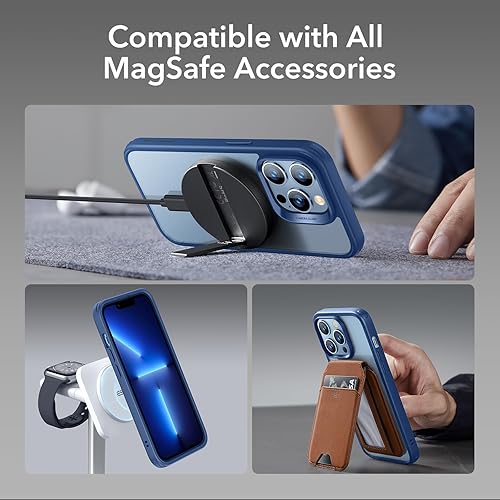 Vista 101 de ESR Funda para iPhone 15 Pro Max, compatible con MagSafe, de grado militar, negro transparente