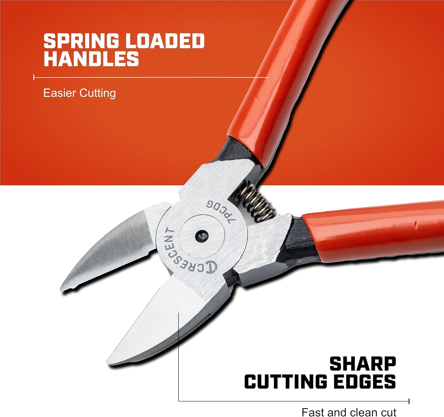 CRESCENT - 7" Plastic Cutting Plier Dipped Grip (7PCDG)