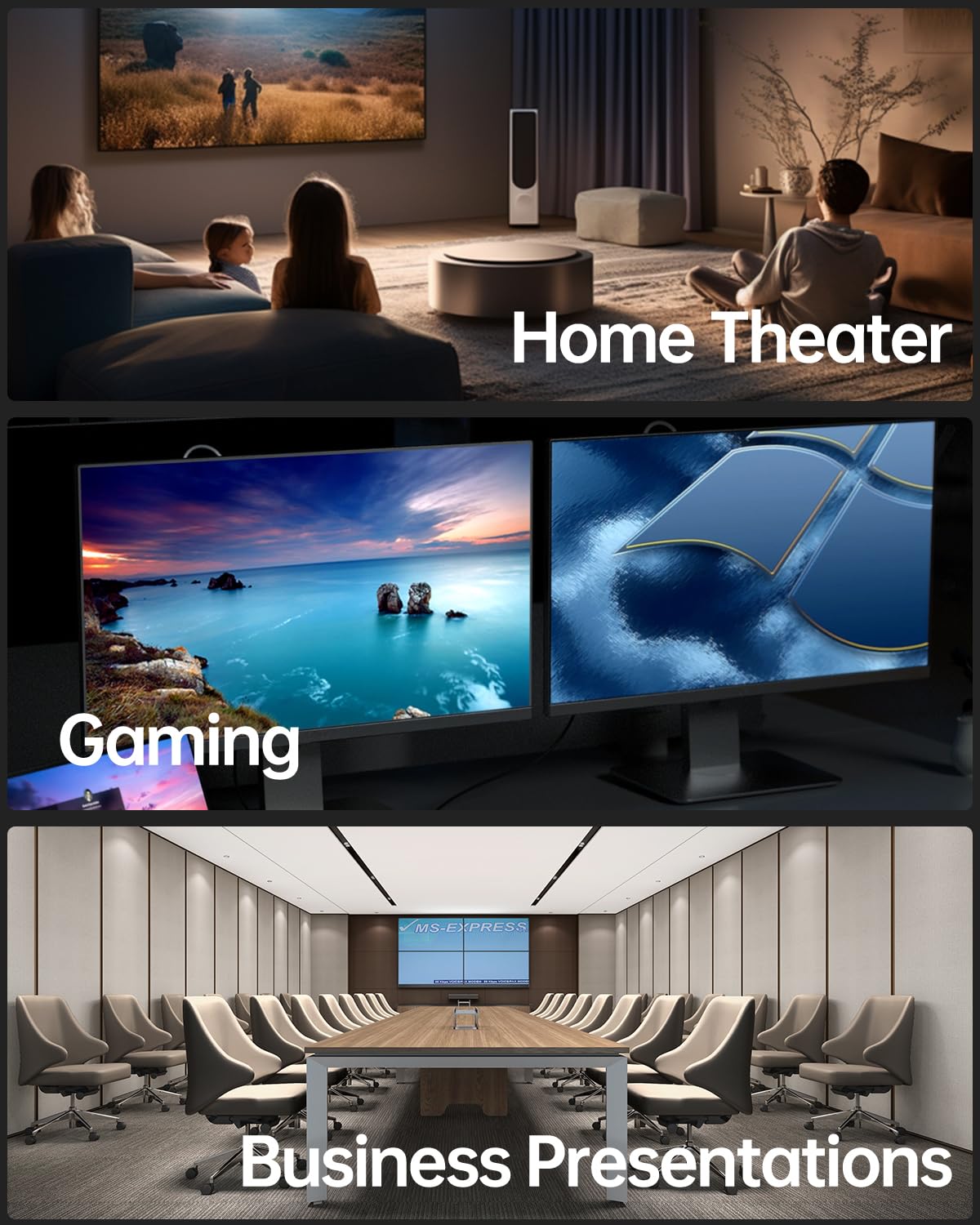 Cable HDMI de fibra óptica 8K con clasificación CL3 (65 pies), cable HDMI 2.1 de 48 Gbps de largo [8K a 60 Hz, 4K a 120 Hz] con conector de bloqueo, compatible con televisores, pantallas,