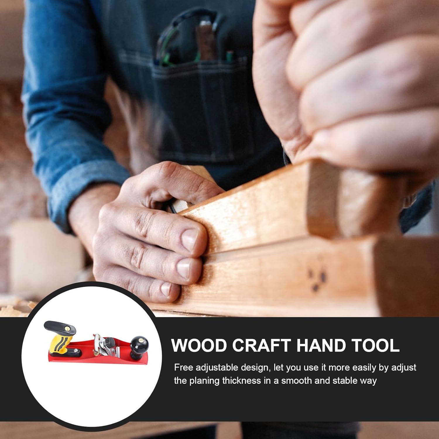 Steel Spokeshave Woodworking Hand Tool, Household Wood Craft Planer for Precision Trimming and Smoothing, Metal Carpenter Plane for Wood Cutting and Crafting, Random Color