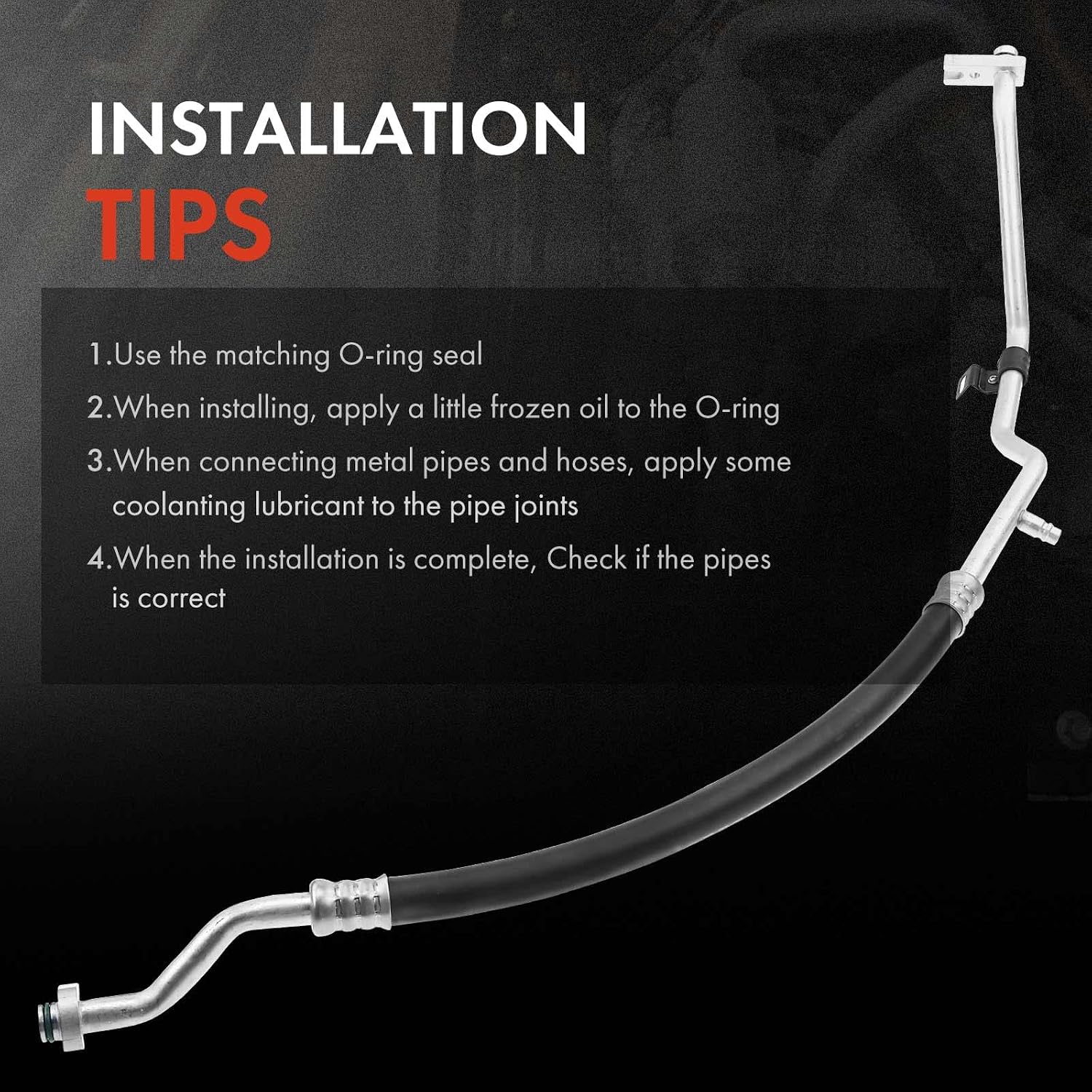 A-Premium A/C Suction Hose Assembly Compatible with Dodge & Chrysler | for Dodge Stratus & Chrysler Sebring, 2005 2006, 2.4L, Low Pressure, Compressor to Evap