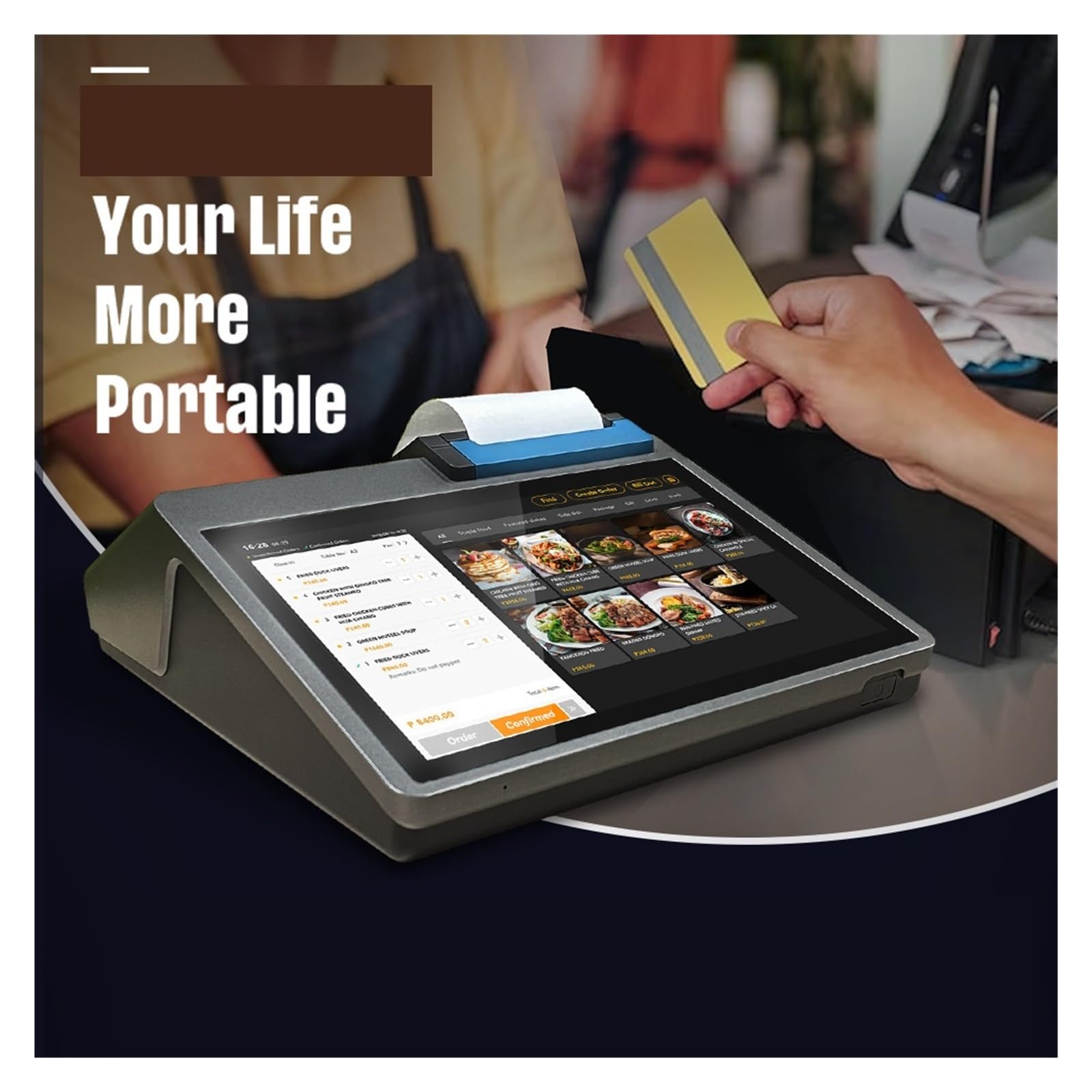 Mini registratore di Cassa Sistemi Punto Vendita Pos Tablet NFC Macchina for supermercato Terminale Pos Tutto in Uno