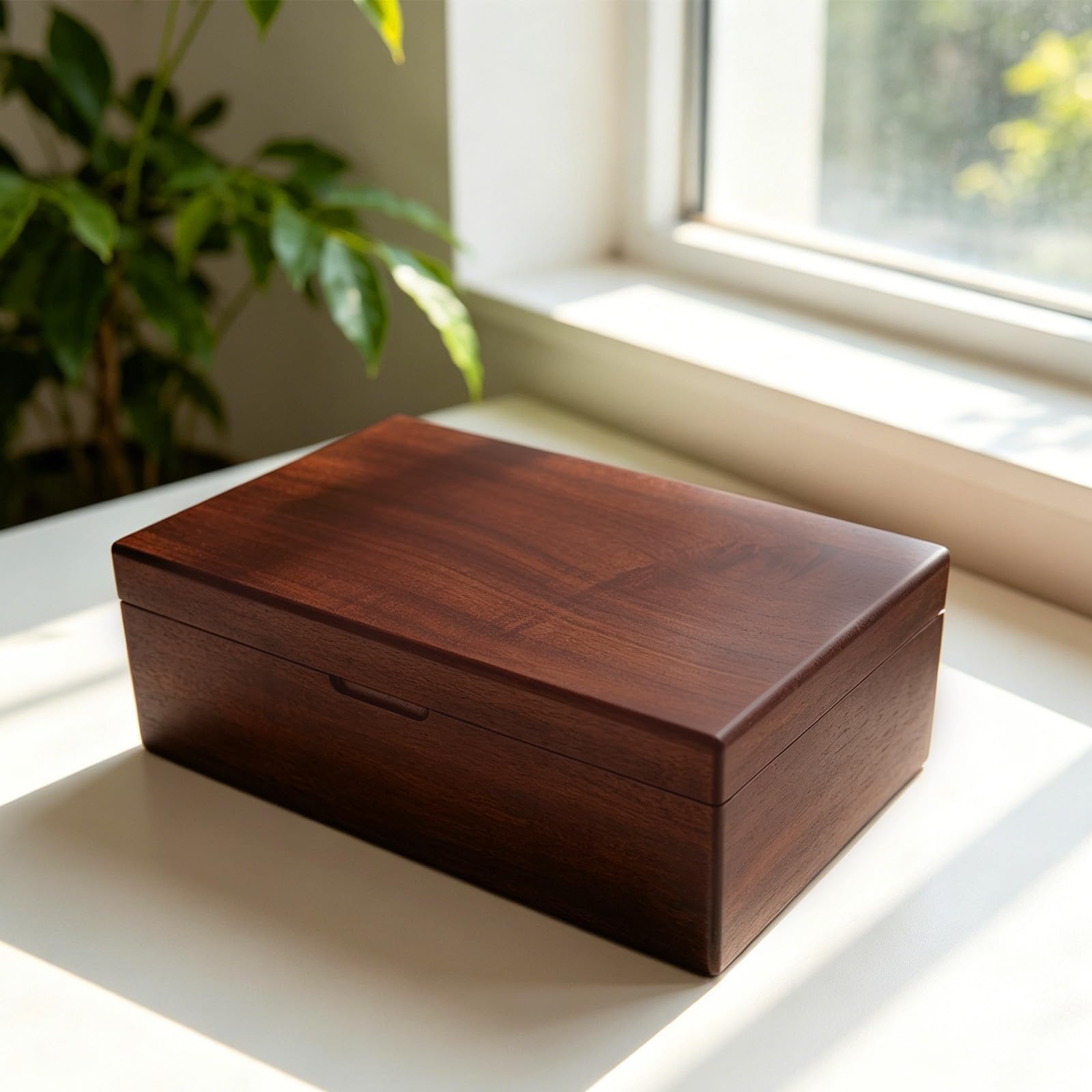 Boîte à Thé Style Vintage à 8 Compartiments avec Couvercle, en Bois