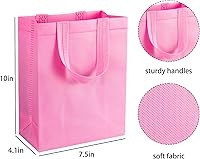 Vista 2 de SPERPAND 20 bolsas de regalo reutilizables medianas con pañuelos, bolsas de recuerdo de fiesta, bolsas de regalo de cumpleaños no tejidas