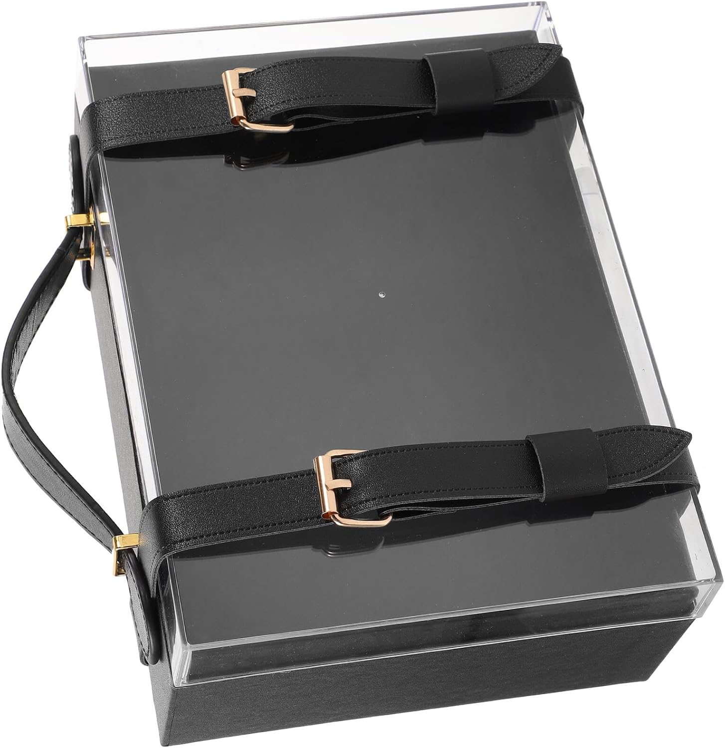COOLHIYA Acrylic Handle Gift Box for Jewelry Cosmetics Travel Wedding Xmas