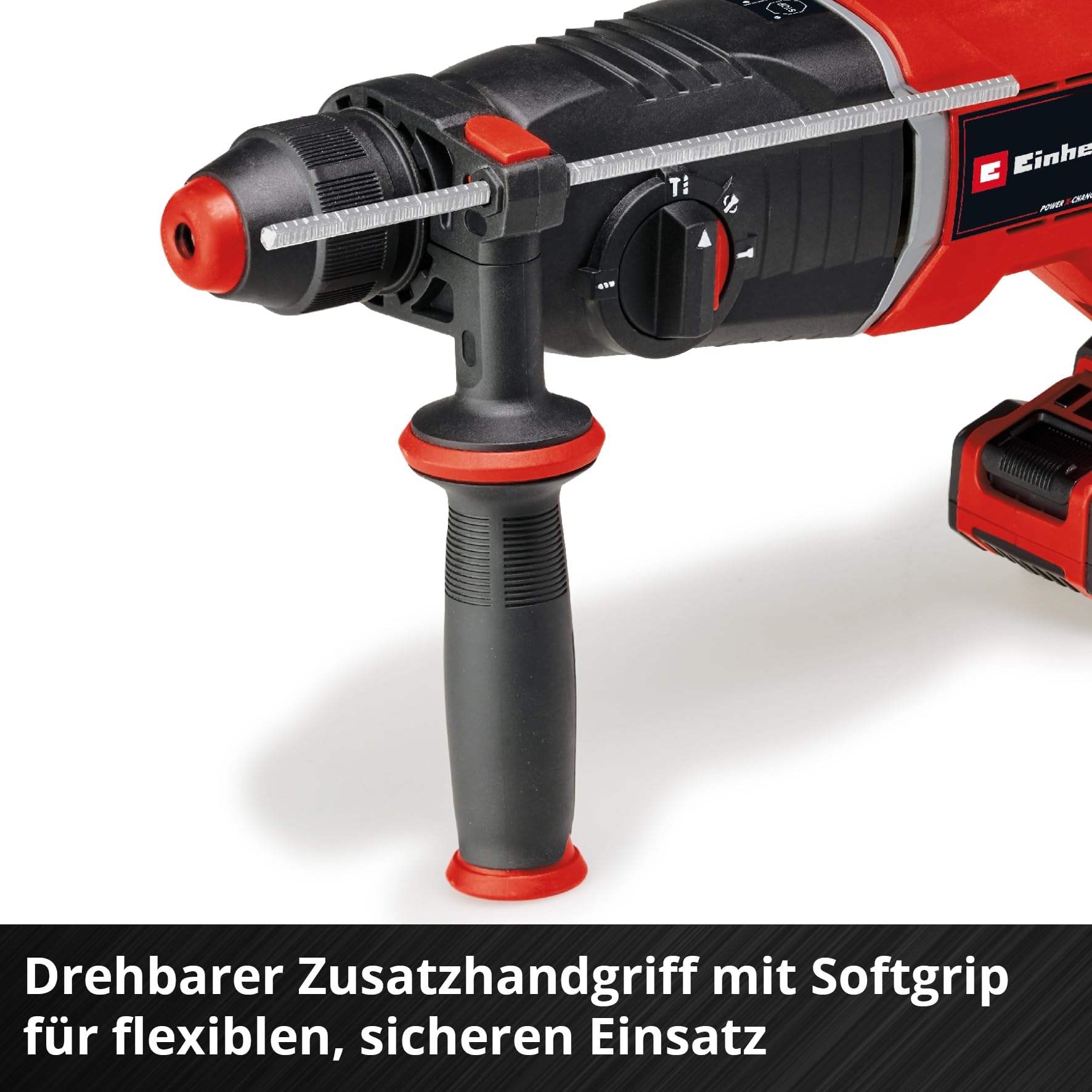 Einhell Profesjonalny bezprzewodowy młot udarowy TP-HD 18/26 D Li BL - Solo Power X-Change (18 V, 2,6J, silnik bezszczotkowy PurePOWER) dostarczany bez akumulatora i ładowarki + maszt