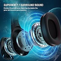 Vista 4 de YOTMS Wireless PS5 Gaming Headset for PS4, PC, Switch, 2.4Ghz Wireless Gaming Headphones with Mic, Bluetooth 5.3 Headphones with Stereo Sound, 40h