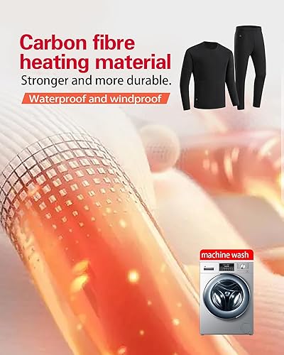 Miniatura 6 de Conjunto de ropa interior térmica eléctrica para mujer, 22 zonas de calefacción, calefacción eléctrica con USB, equipo de caza de invierno