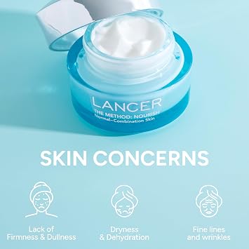 Lancer Skincare | The Method: Nourish Face Moisturizer | 1.7fl oz | Anti Aging Face Cream | Lightweight Hydration | Hyaluronic Acid | For Sensitive Dehydrated Skin | Dermatologist Developed