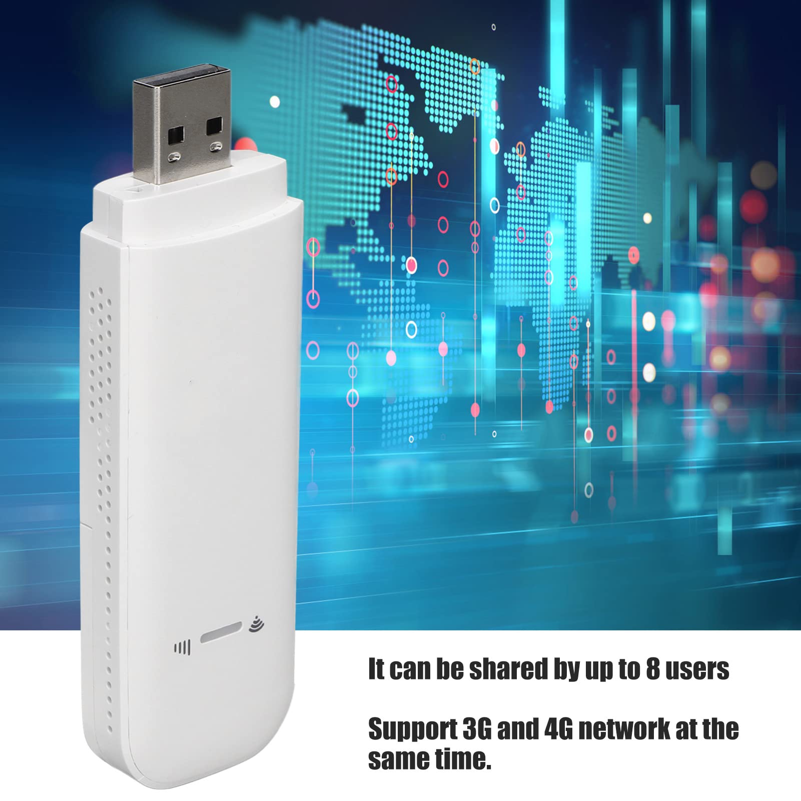 Cuifati Router WiFi USB 4G LTE 150Mbps, Przenośny Router Bezprzewodowy,