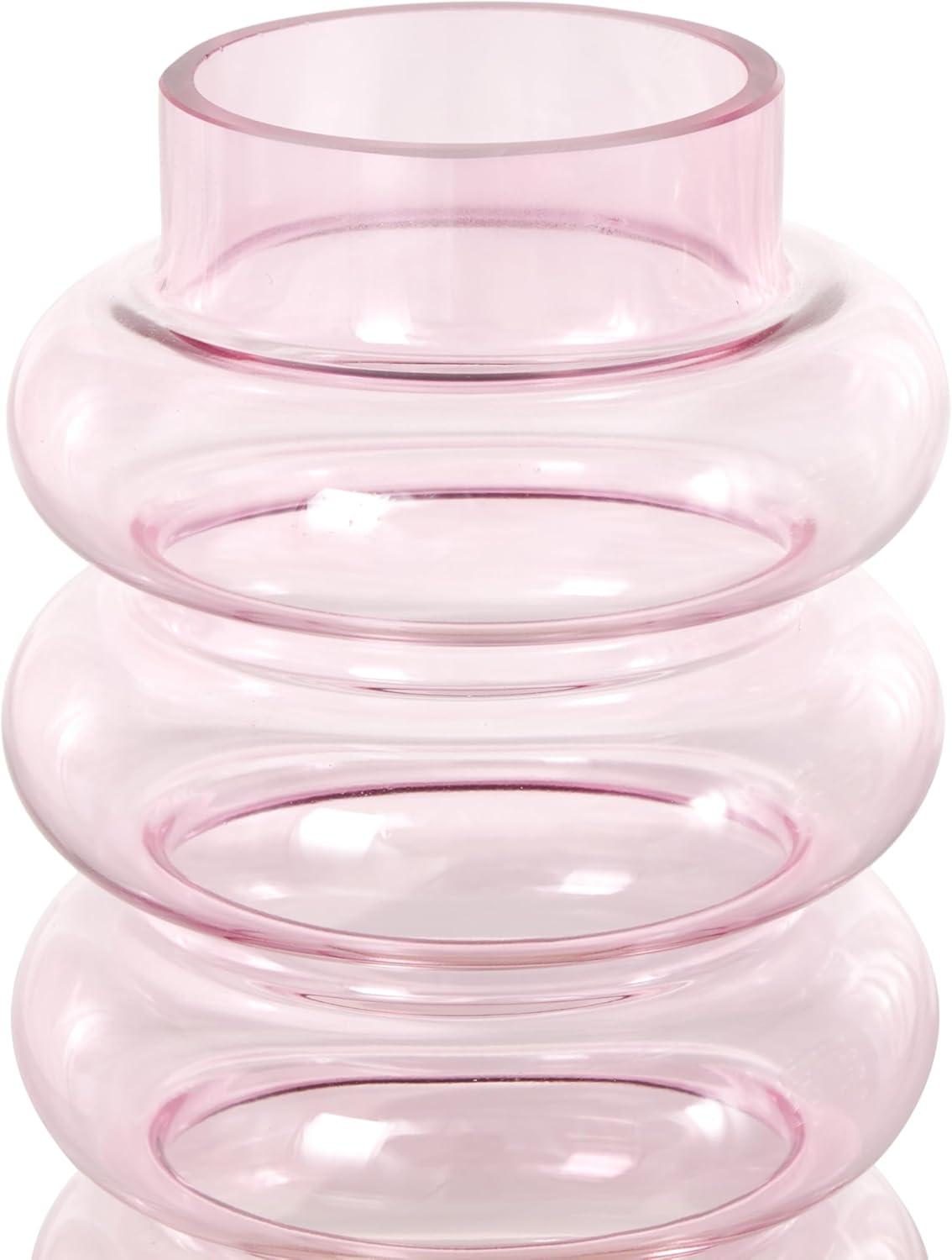 Deco 79 Glass Decorative Vase Tinted Centerpiece Vases with Color Blocks, Set of 2 Flower Vases for Home Decoration 5" W, 12" H, Multi Colored