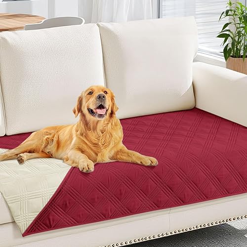 Miniatura 31 de hyha Manta impermeable para perro, manta reversible para mascotas, funda de sofá suave lavable para perros, funda impermeable para sofá para