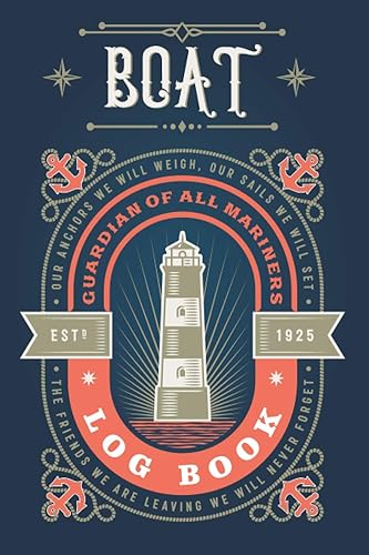 Boat log book - An all-in-one log book for trip record keeper and maintenance journal with vintage design cover: Captains Log Book, Boating Log Book, ... Log Book, Ship journal - Gift for sailors