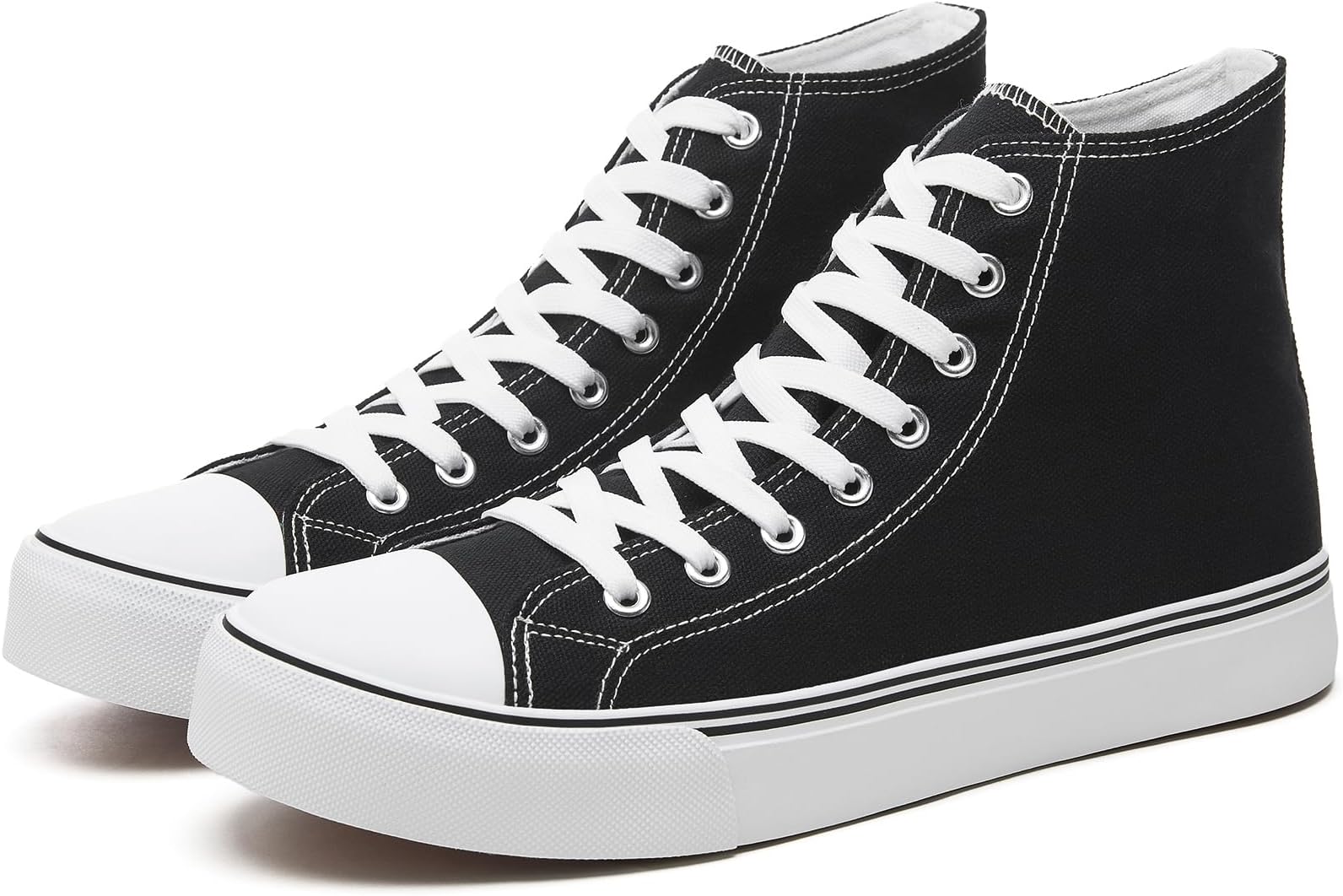 yageyan Men’s High Top Canvas Sneakers Fashion Lace up Walking Shoes Casual Classic