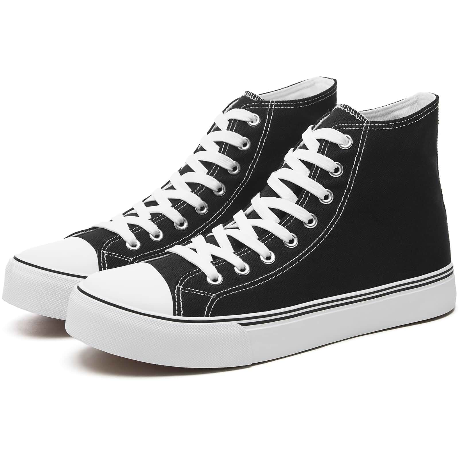 yageyan Men’s High Top Canvas Sneakers Fashion Lace up Walking Shoes Casual Classic