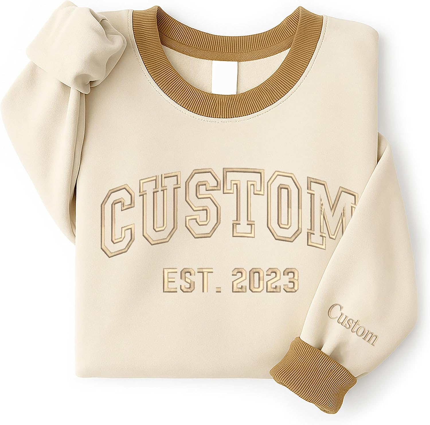 NAZENTI Custom Embroidered Sweatshirts and Hoodie Design Your Own, Personalized Sweatshirts Hoodie For Women Men, Add Your Own Custom Text, Gift for Mother's Day, Father's Day, Birthday, Christmas