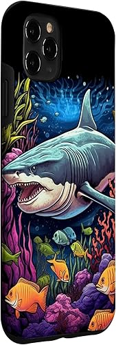 Vista 33 de Funda para iPhone 12/12 Pro Tiger Shark Sea Ocean Underwater Shark Lover