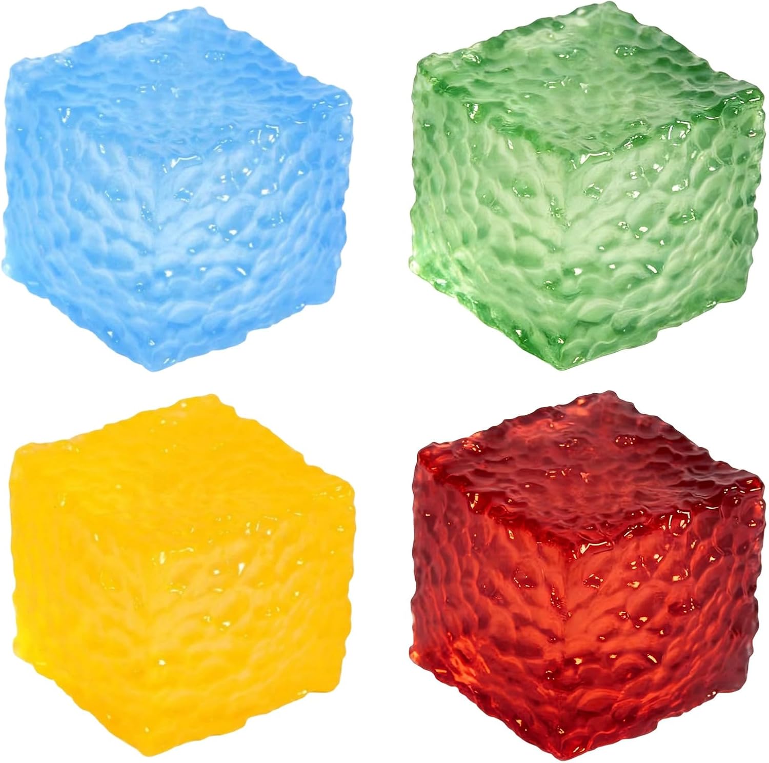 Ice Cubes Squishys Toy, Cheese Cube Squishys Frosted Honeycomb Stress Cube Soft Sensory Fidgets Toy for Adults Slow Rising Squeezables Stress Ball for Hand Relaxation Home Offices