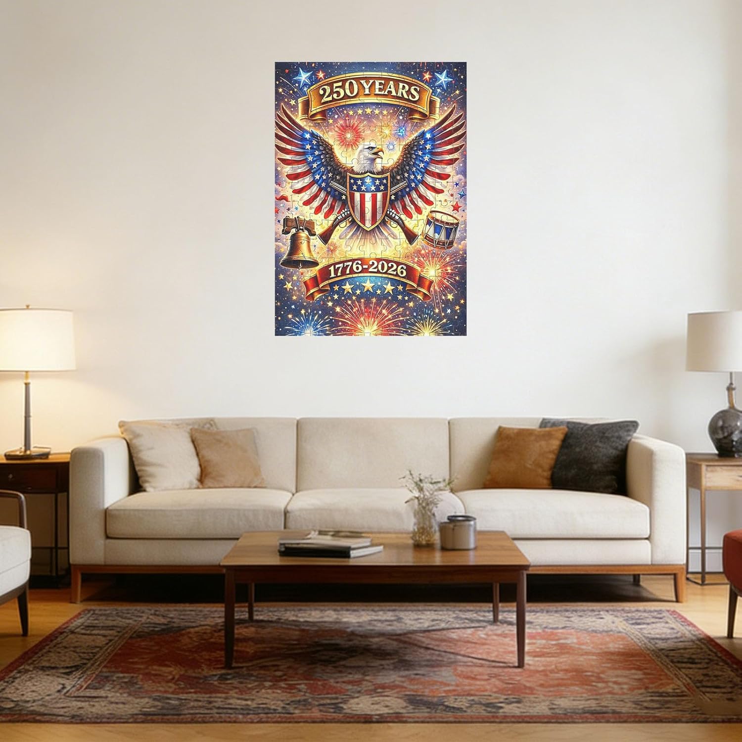 2000 Piece Puzzle for Adults Challenge Your Mind – Fun Group Activity for Friends & Family Game Nights, The USA 250th Anniversary Edition (Colorful-D, 2000 Piece (40 * 30 Inch))