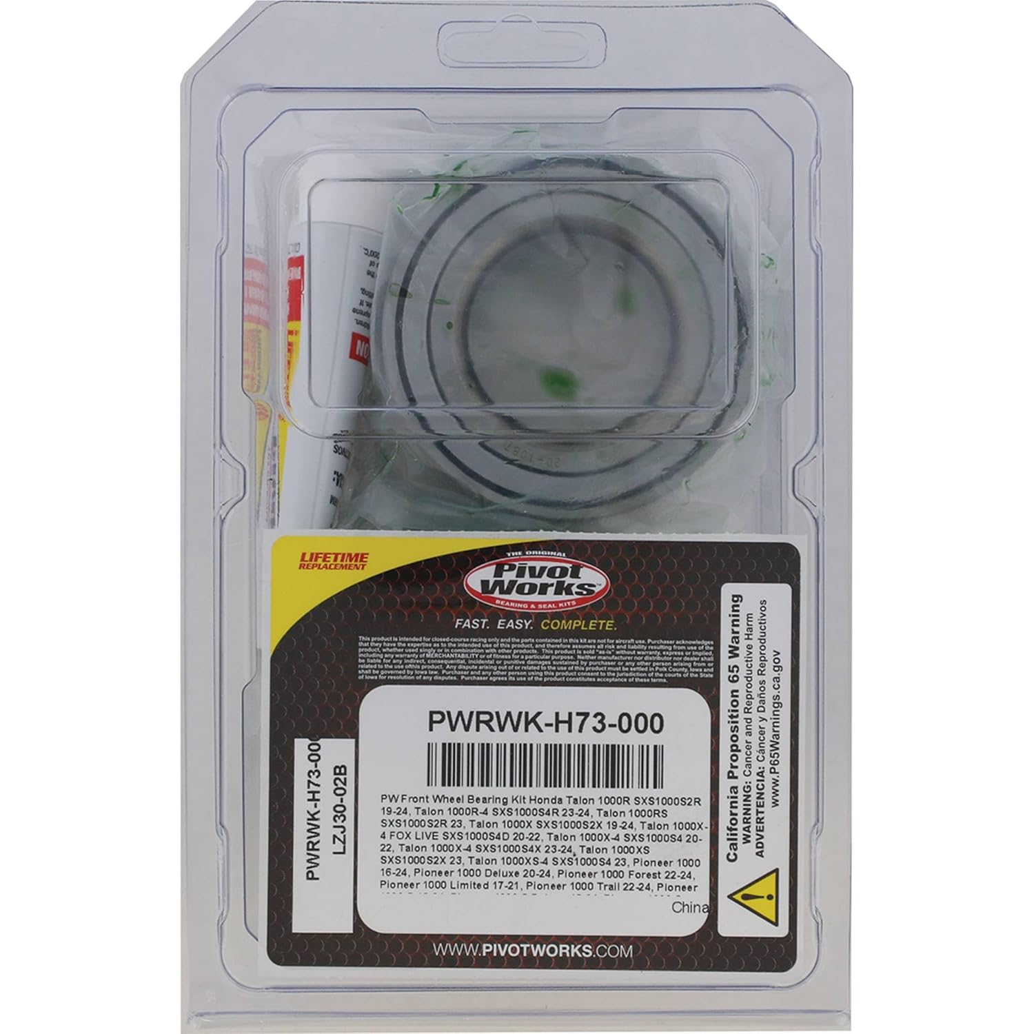 Pivot Works Wheel Bearing Kit PWRWK-H73-000 Compatible with/Replacement for Honda Pioneer 1000 2016-2018, Pioneer 1000 Limited 2017-2018, Pioneer 700-4 Deluxe 2017-2018