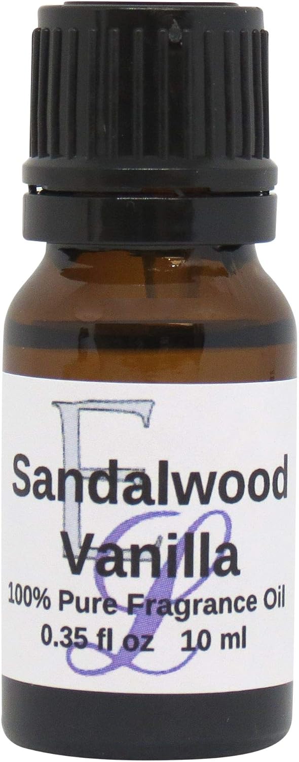 Sandalwood Vanilla Fragrance Oil by Eclectic Lady, 10 ml Premium, Long Lasting Diffuser Scent, Aromatherapy
