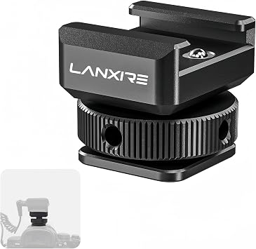 Cold Shoe Mount Adapter with Retractable Pins for Anti Drop Microphone Accessories, Fits for Camera Cage, Monitor, Microphone, LED Video Light and Other Photography Accessories